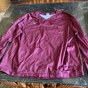 Maroon Nike Raincoat/Windbreaker